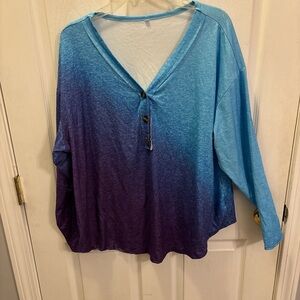 Gradient Blue and Purple Women's Top